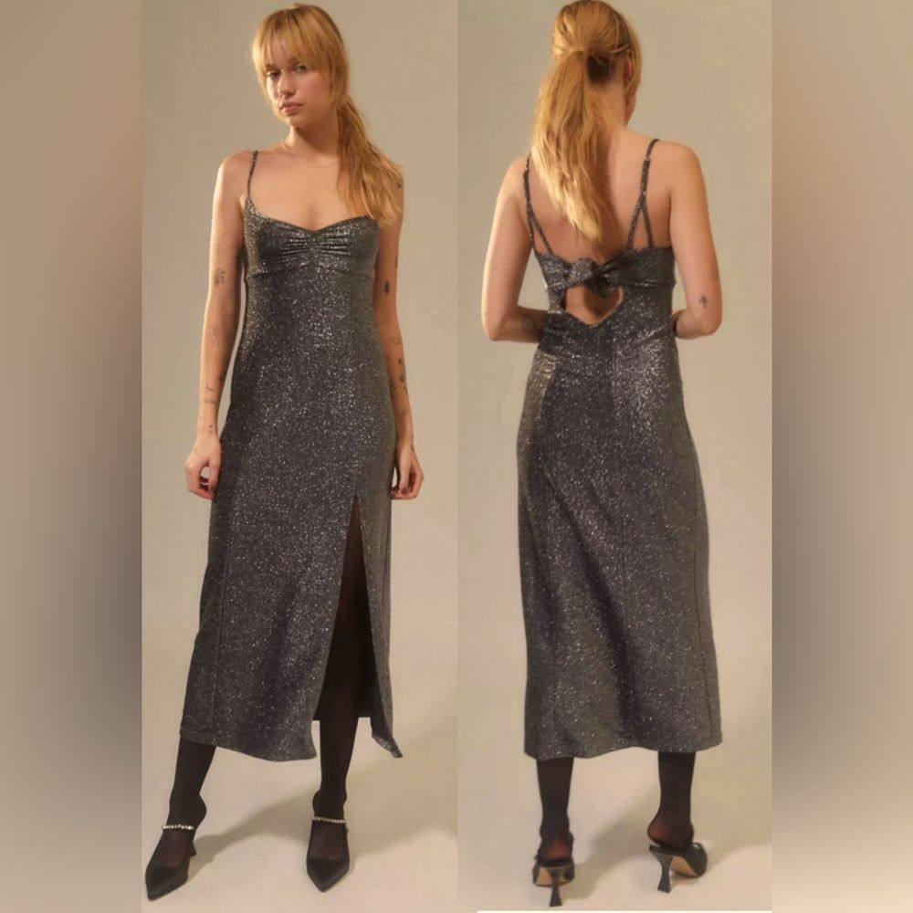UO Arna Sparkle Midi Dress